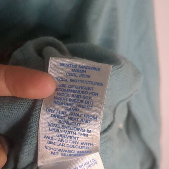 Boden Hummingbird Light Blue Sweater Cashmere Blend Small 6 - Picture 6 of 8